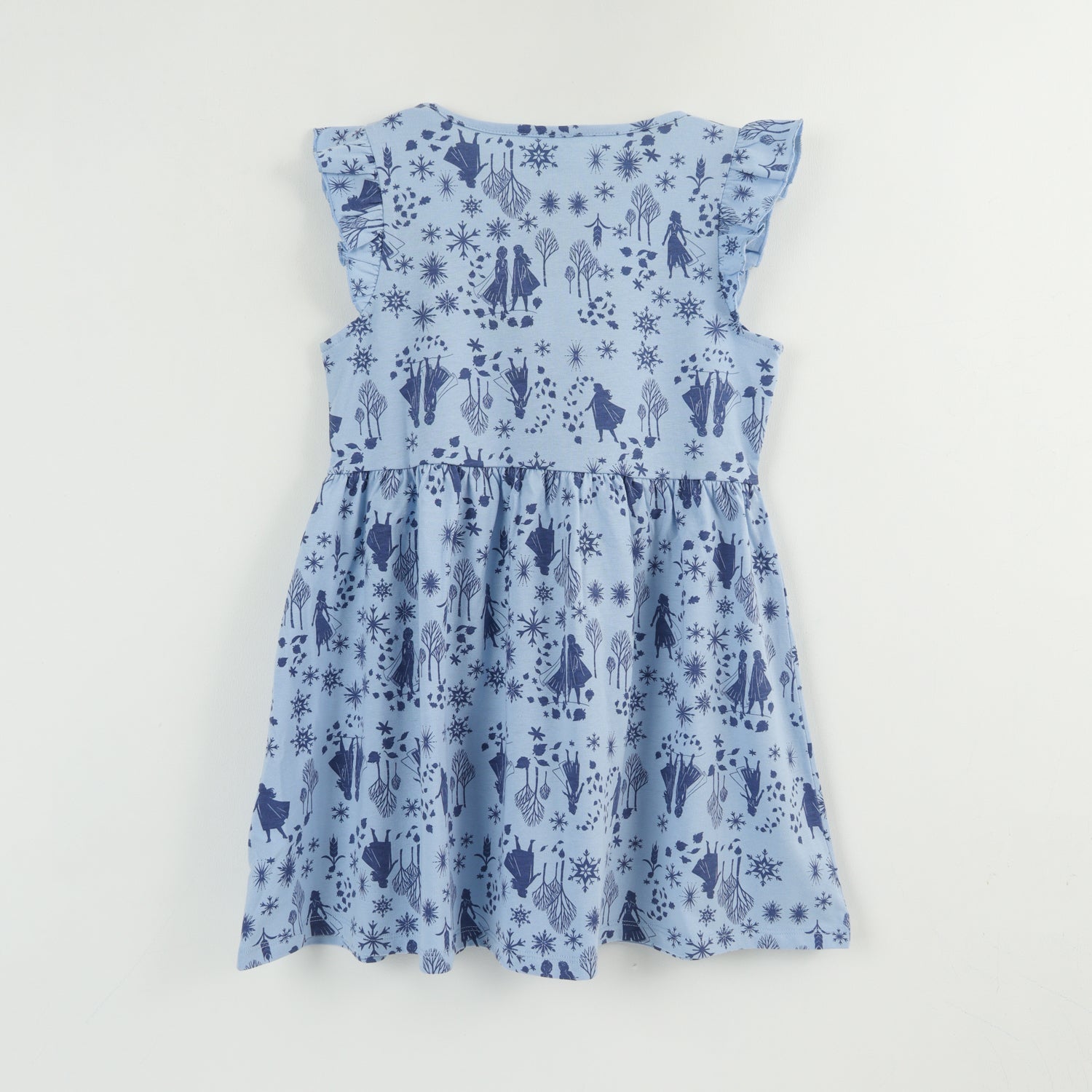 Vestido Sin Manga y Collet Niña Azul FullPrint Frozen Disney