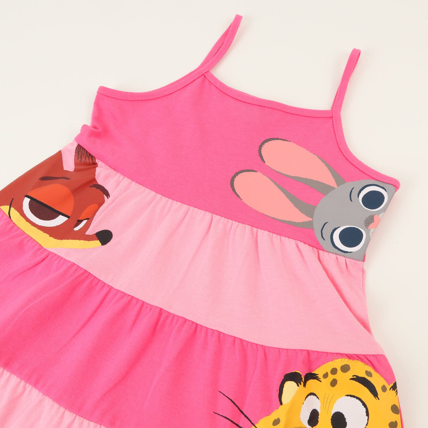 Vestido Niña Rosado Personajes Zootopia