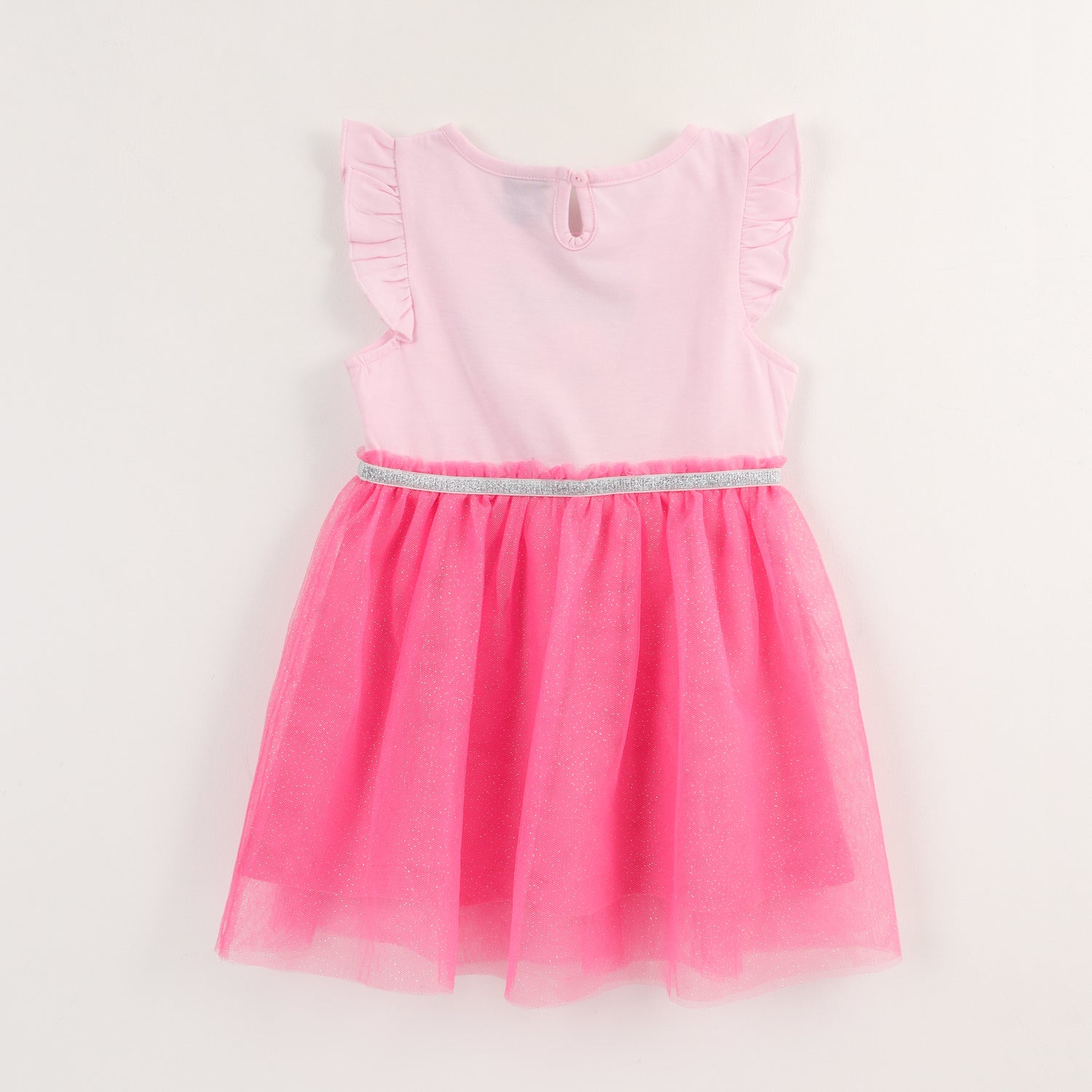 Vestido Manga Vuelos Niña Rosado Minnie Smile Disney