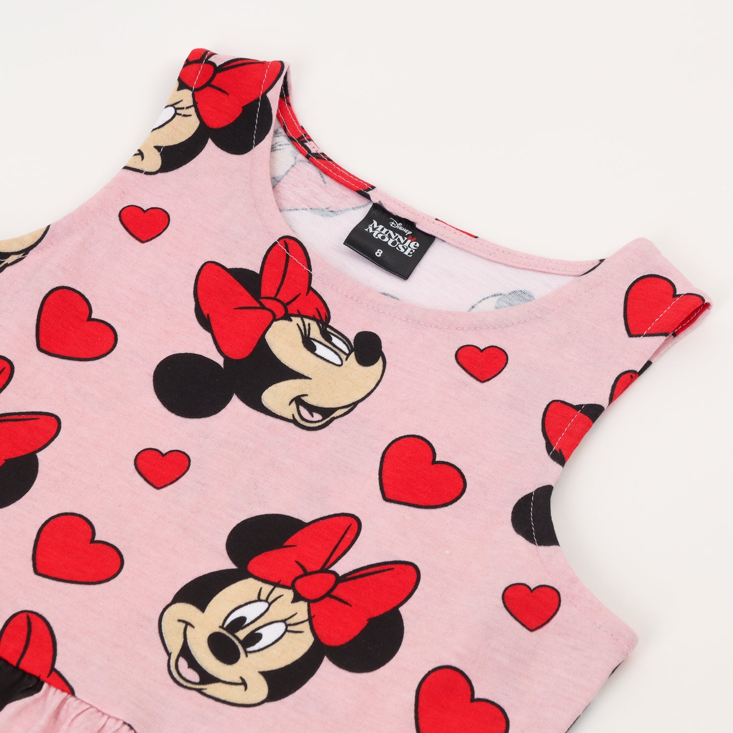 Vestido Niña Rosado Full Print Minnie Disney