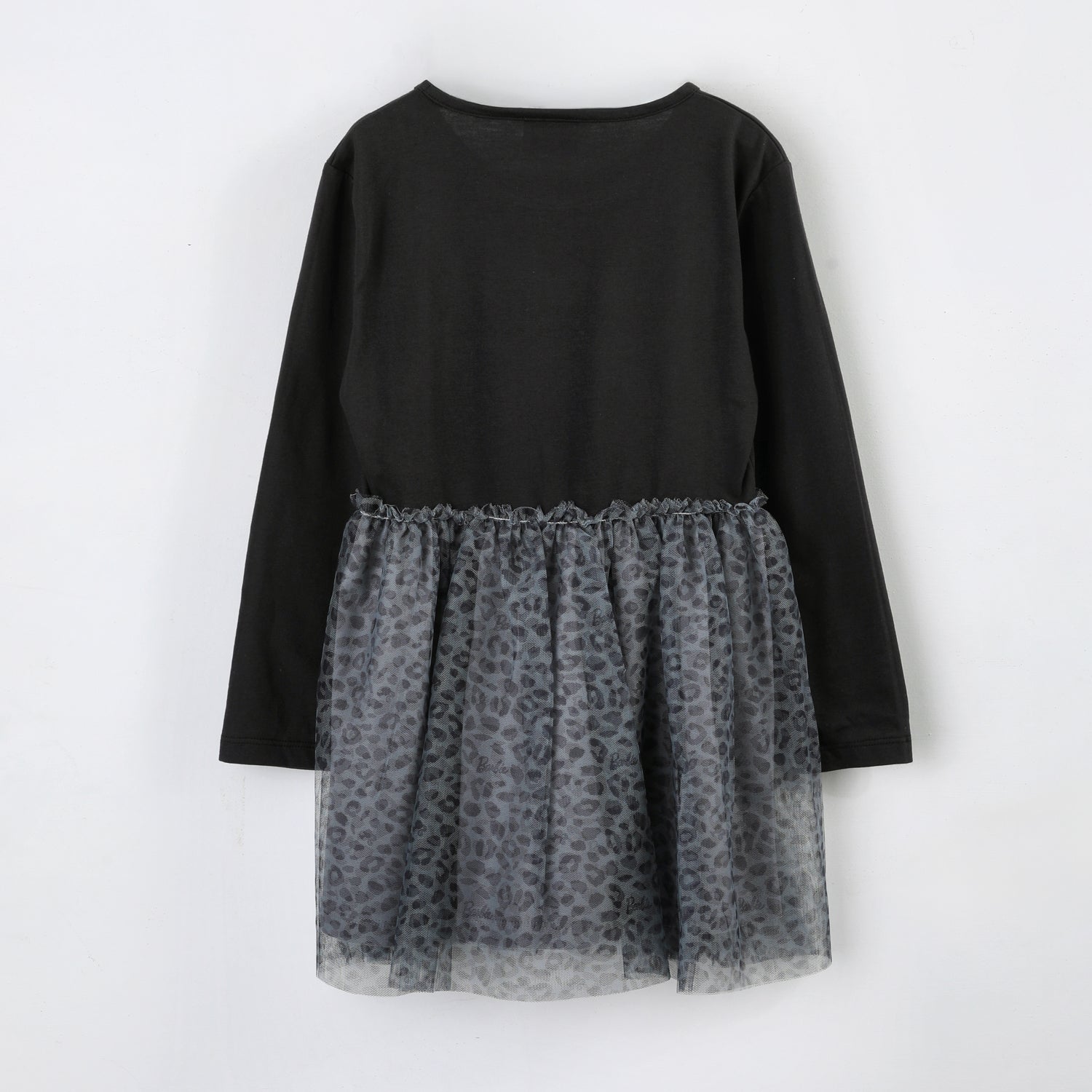 Vestido Niña Tul Bordado Negro Barbie