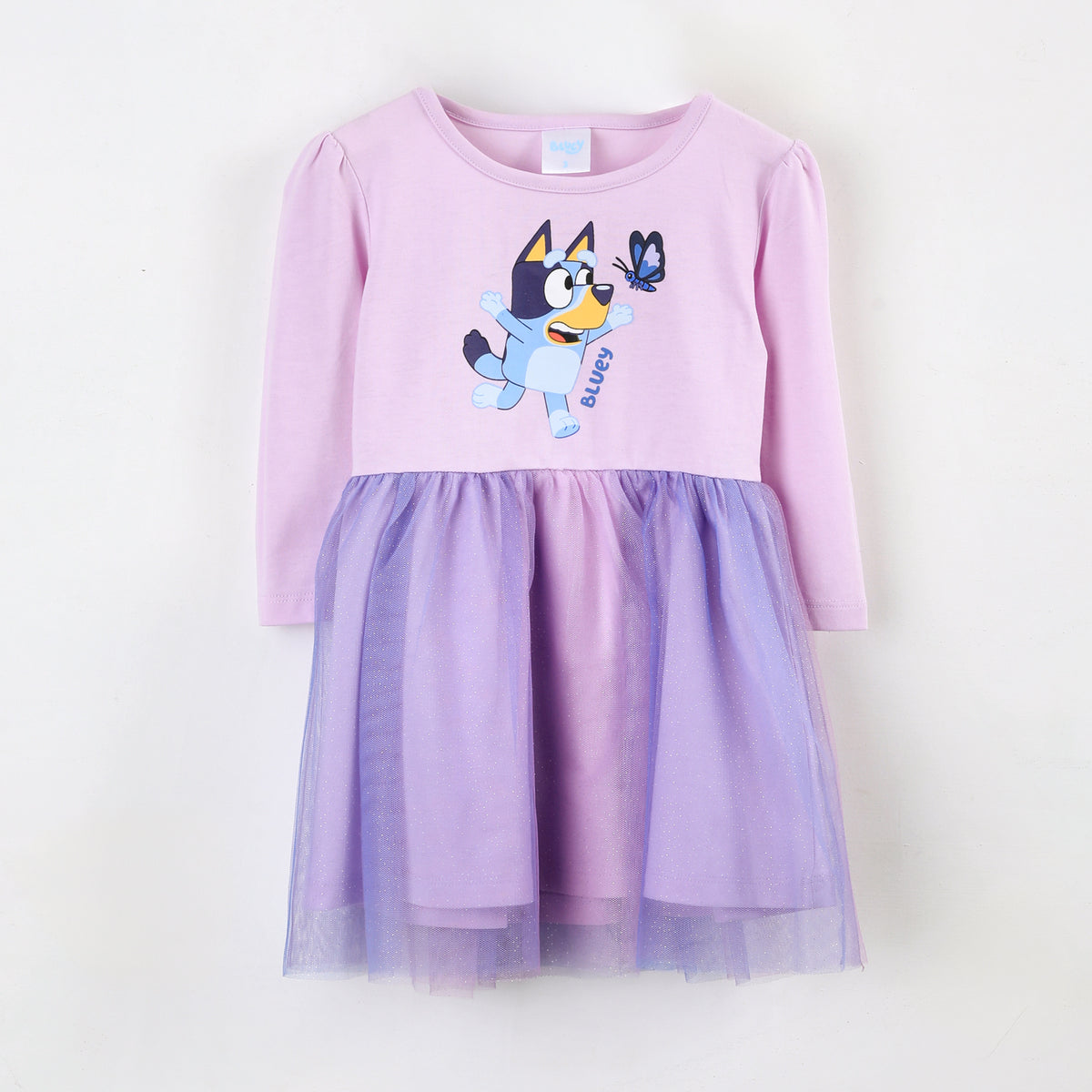 Vestido Tul Niña Bluey Estampado Morado - Vestidos Chile | The Brands Club cl