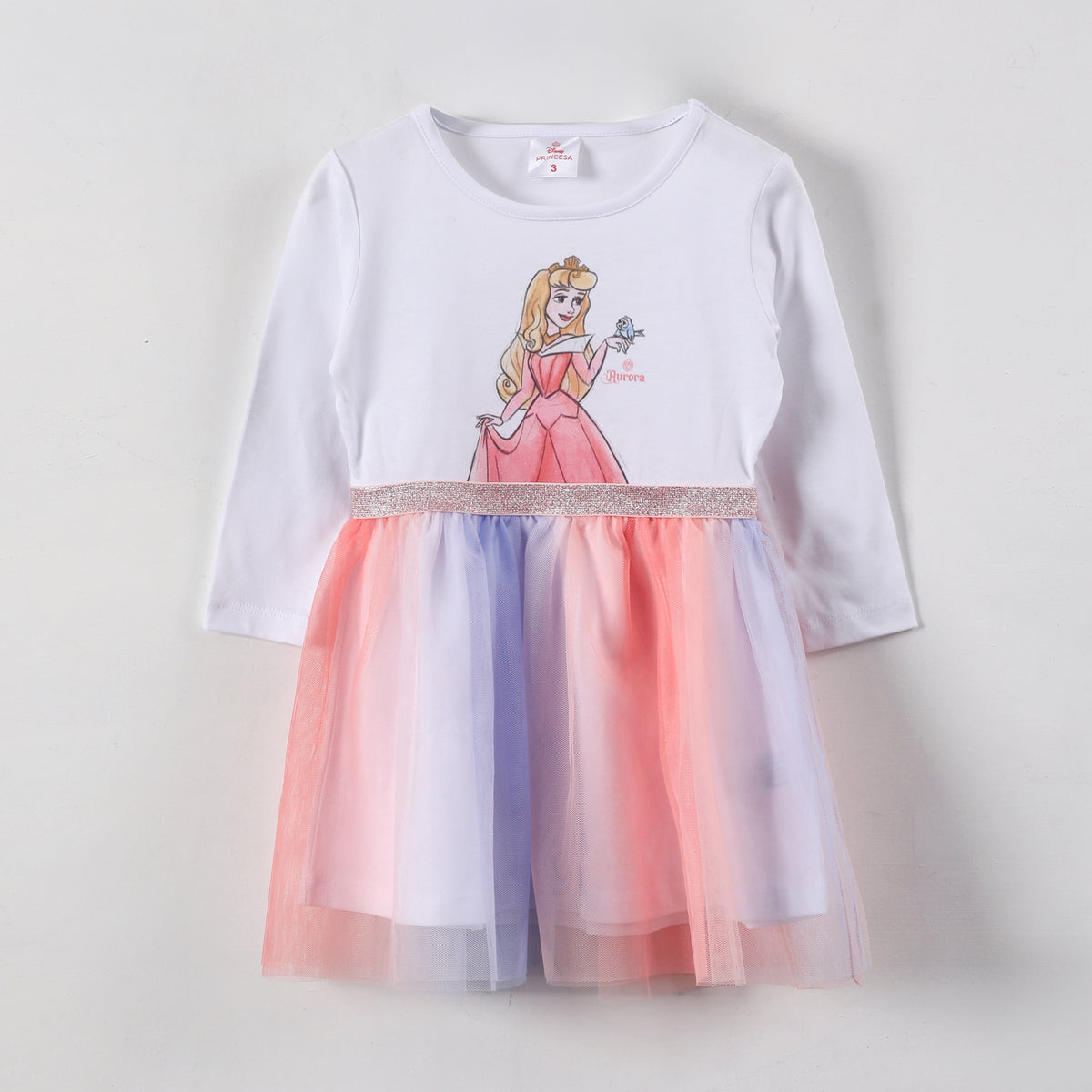 Vestido Tul Niña Aurora Disney Blanco - Vestidos Chile | The Brands Club cl