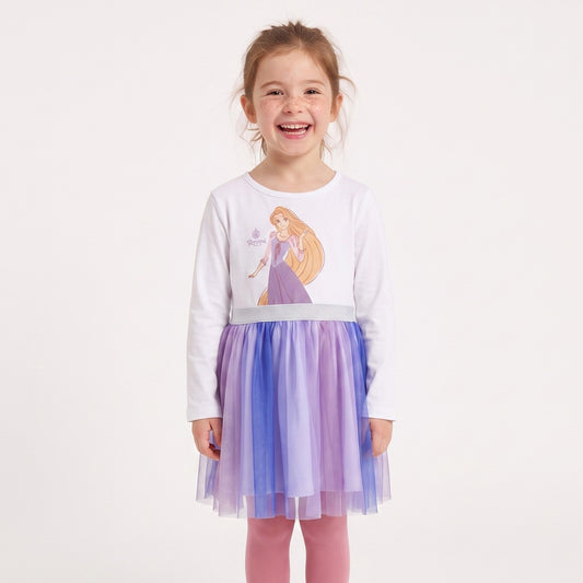 Vestido Tul Niña Rapunzel Disney Blanco - Vestidos Chile | The Brands Club cl