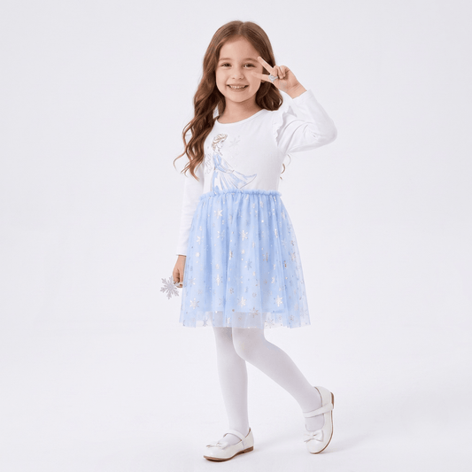 Vestido Tul Niña Elsa Disney Celeste - Vestidos Chile | The Brands Club cl