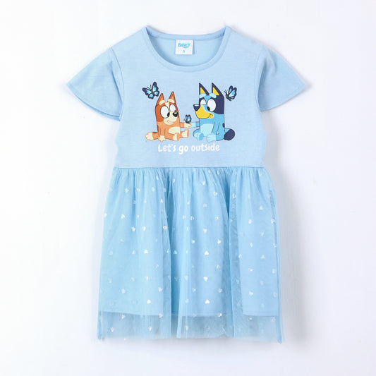 Vestido Niña Bingo & Bluey Celeste - Vestidos Chile | The Brands Club cl