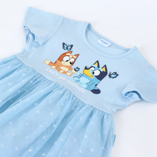 Vestido Niña Bingo & Bluey Celeste - Vestidos Chile | The Brands Club cl