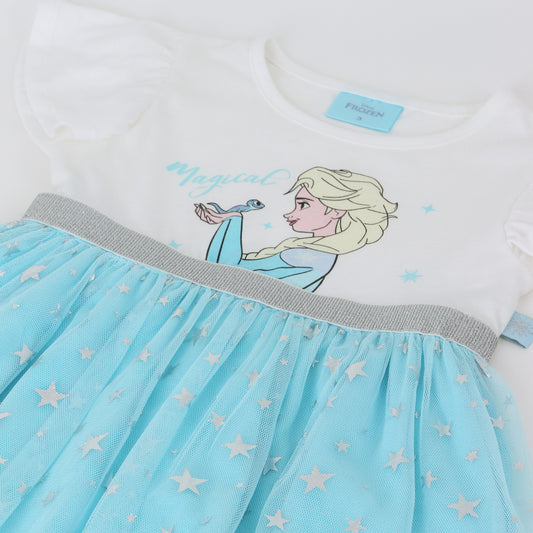 Vestido Tul Niña Elsa Frozen Disney Beige - Vestidos Chile | The Brands Club cl