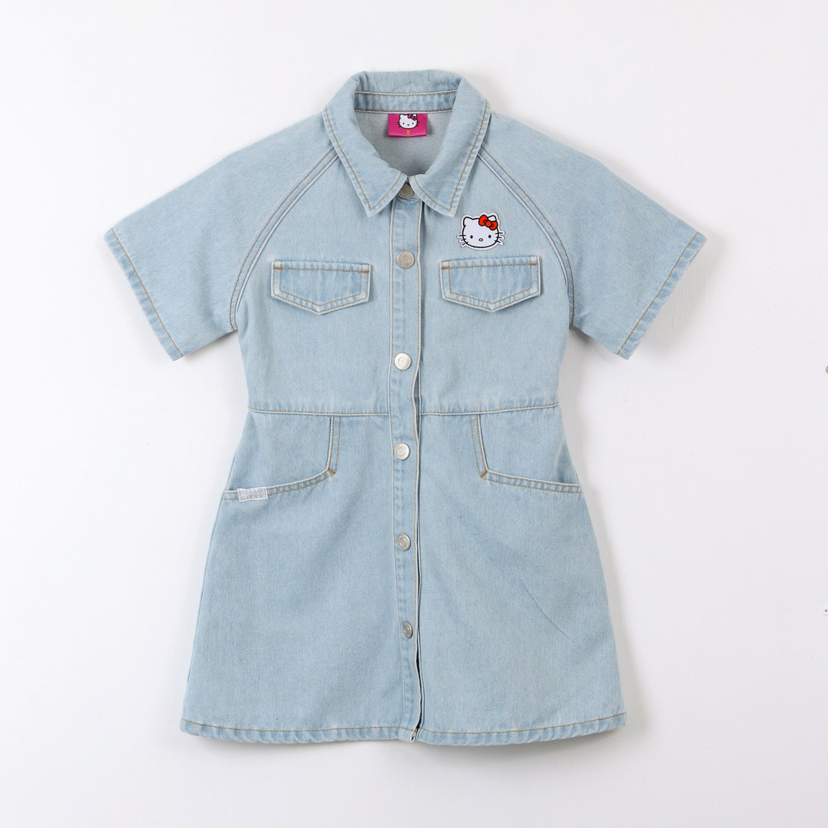 Vestido Mezclilla Niña Hello Kitty Celeste - Vestidos Chile | The Brands Club cl