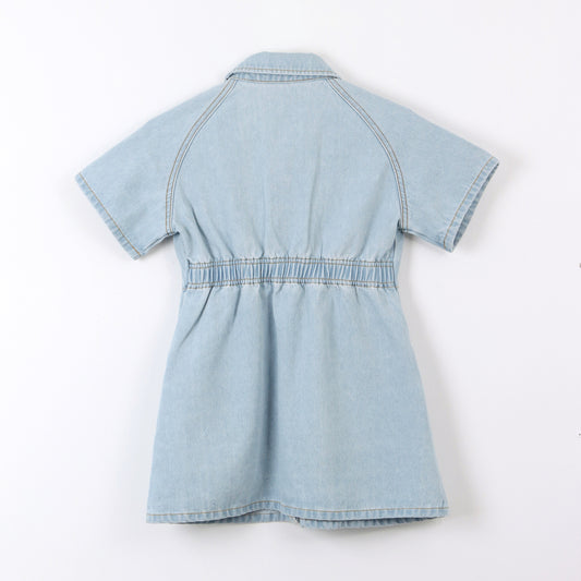 Vestido Mezclilla Niña Hello Kitty Celeste - Vestidos Chile | The Brands Club cl
