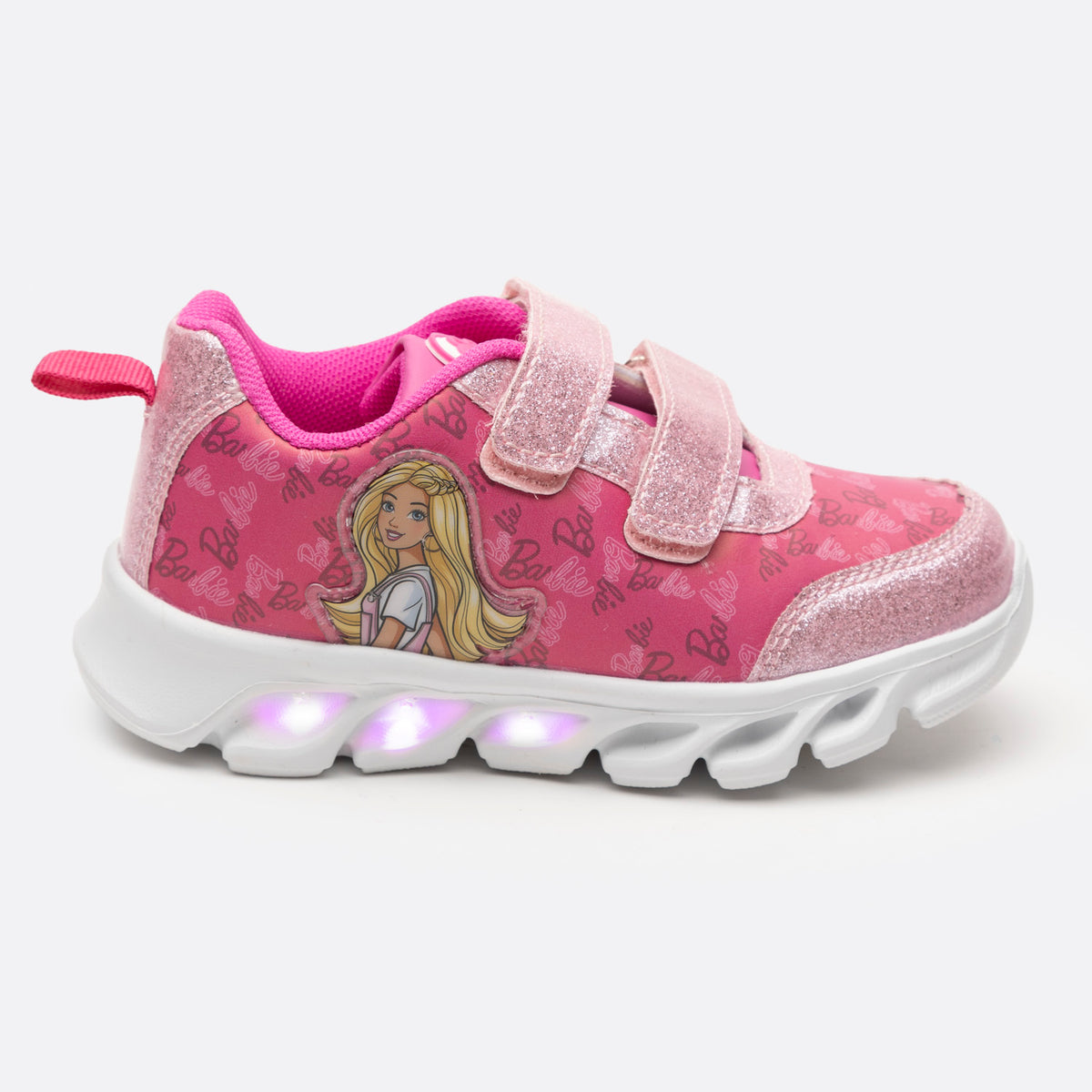 Zapatillas Con Luces Niña Rosado Barbie