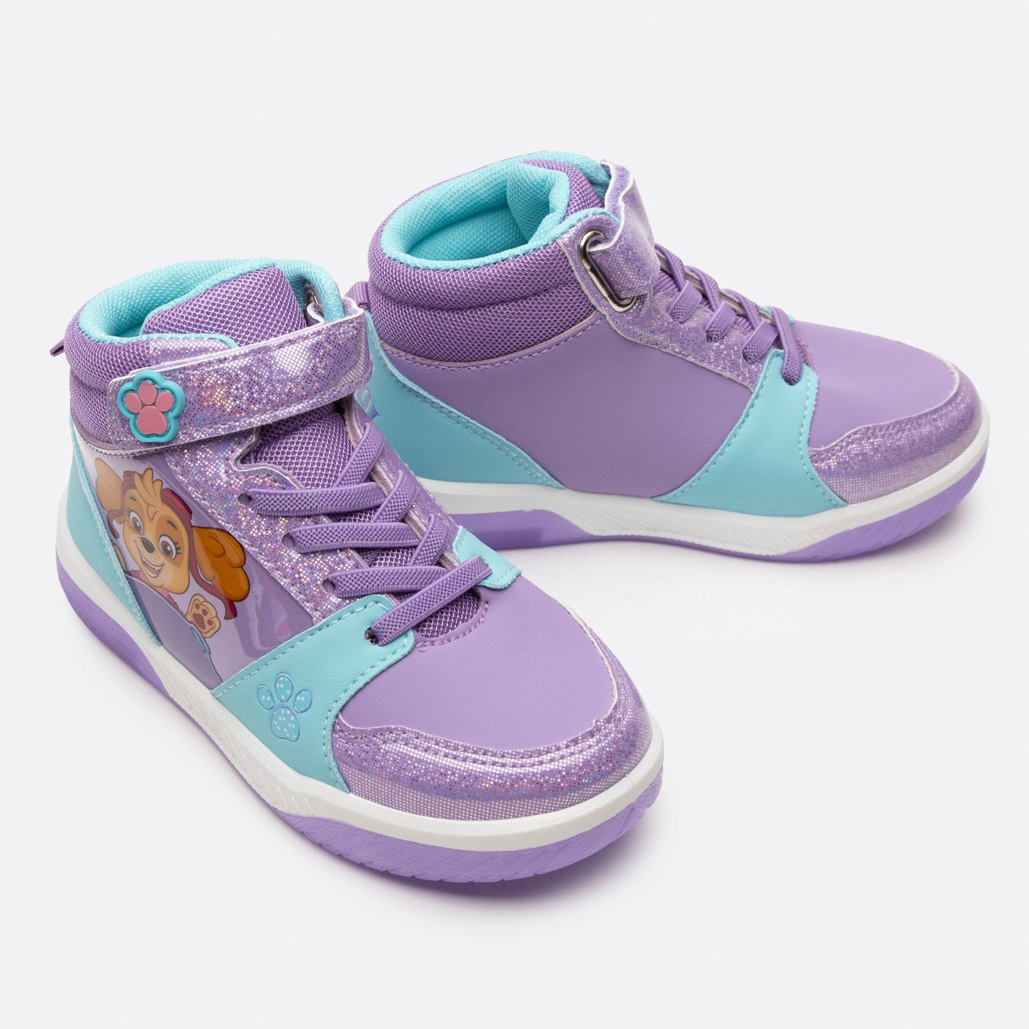 Zapatilla Con Luces Niña Skye Brillos Morado Paw Patrol