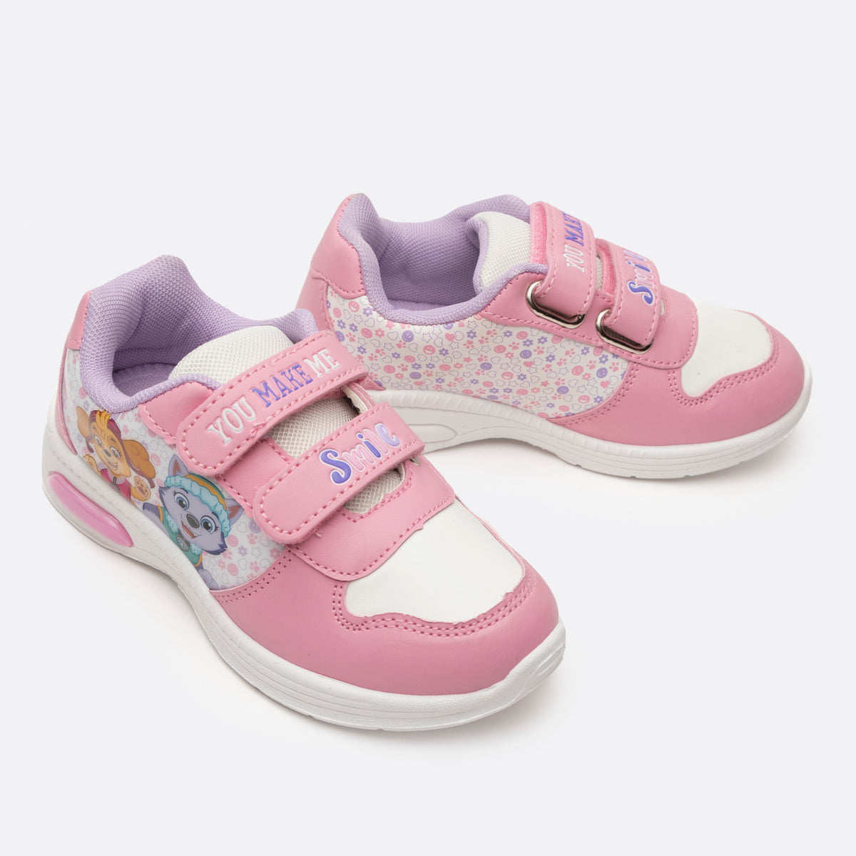 Zapatillas Con Luces Niña Skye y Everest Rosado Paw Patrol