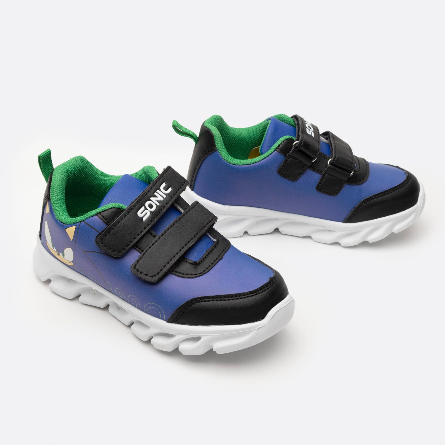Zapatilla Con Luces Niño Personaje Grande Azul Sonic