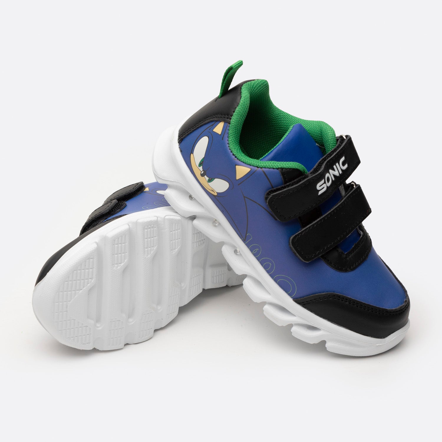 Zapatilla Con Luces Niño Personaje Grande Azul Sonic