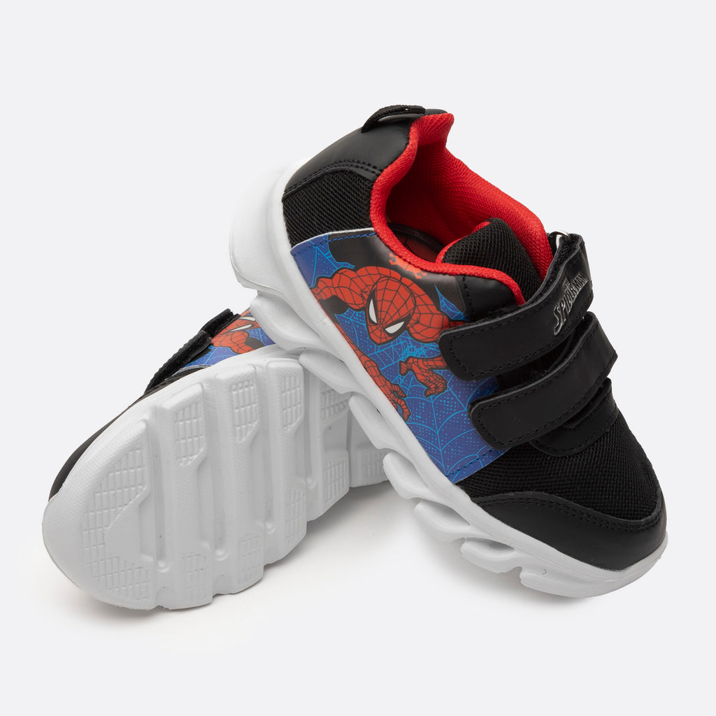 Zapatilla Con Luces Niño Telaraña Spiderman Azul Marvel