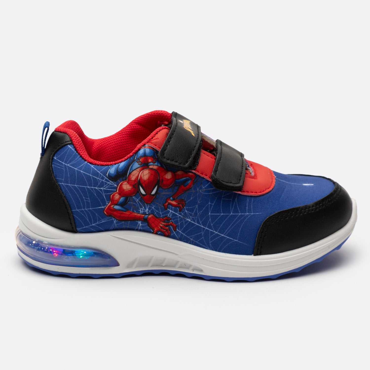 Zapatilla Con Luces Niño Trepando Spiderman Azul Marvel