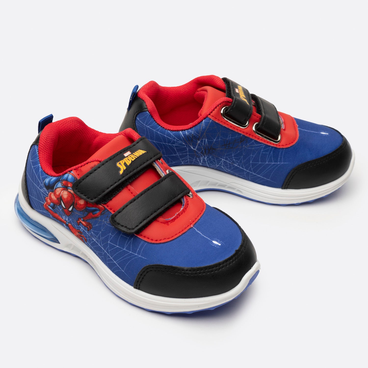 Zapatilla Con Luces Niño Trepando Spiderman Azul Marvel