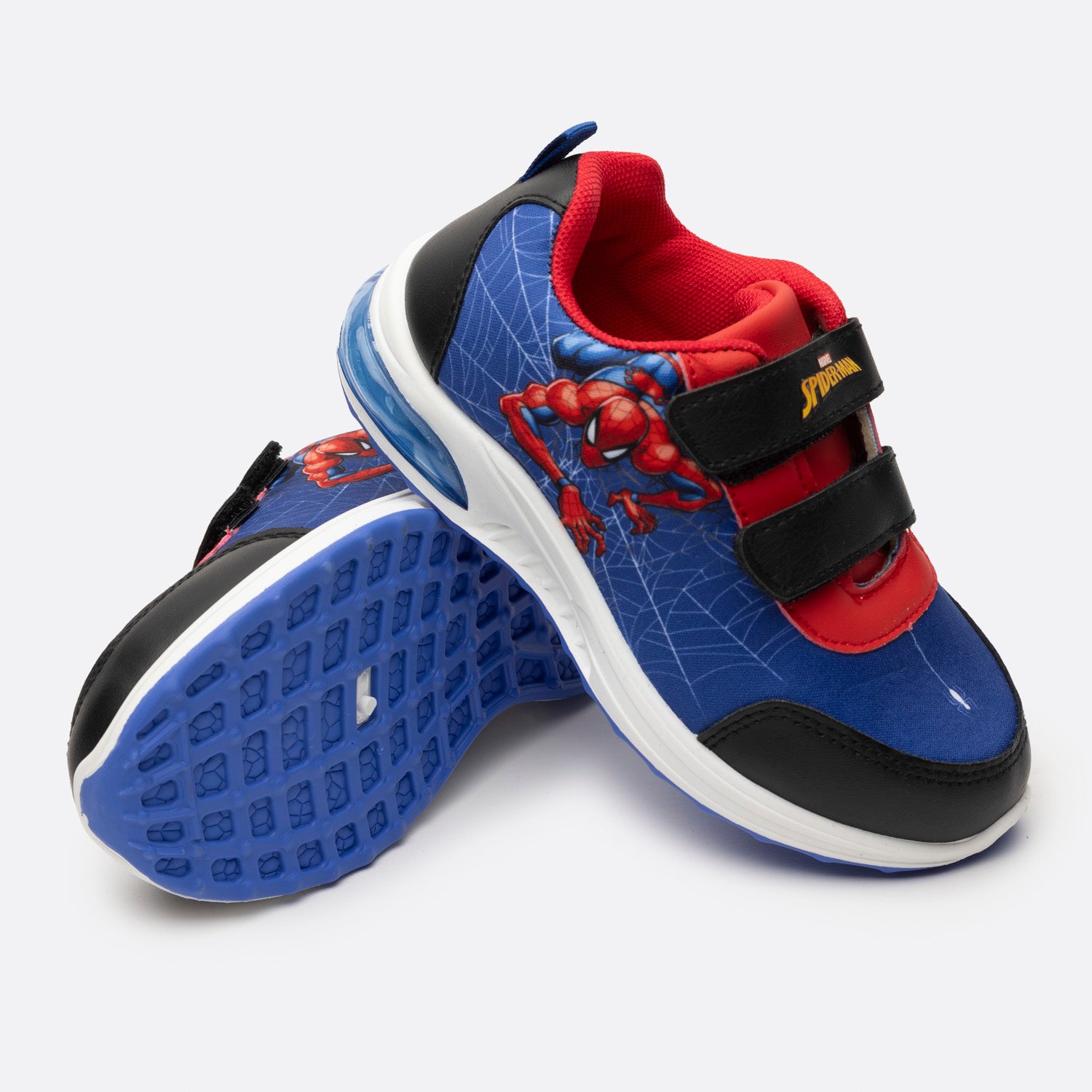 Zapatilla Con Luces Niño Trepando Spiderman Azul Marvel