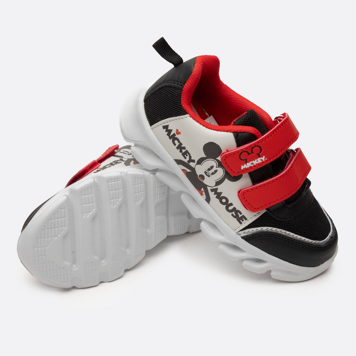 Zapatillas Con Luces Niño Expresion Mickey Blanco Disney