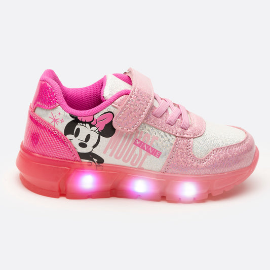 Zapatillas Con Luces Niña Cara Minnie Rosado Disney - Zapatillas Chile | The Brands Club cl