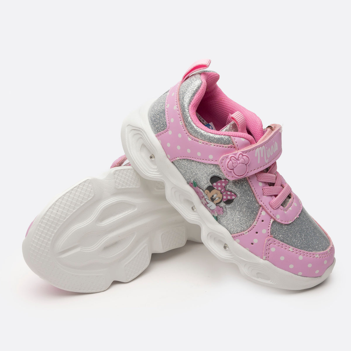 Zapatillas Con Luces Niña Lunares Minnie Rosado Disney - Zapatillas Chile | The Brands Club cl
