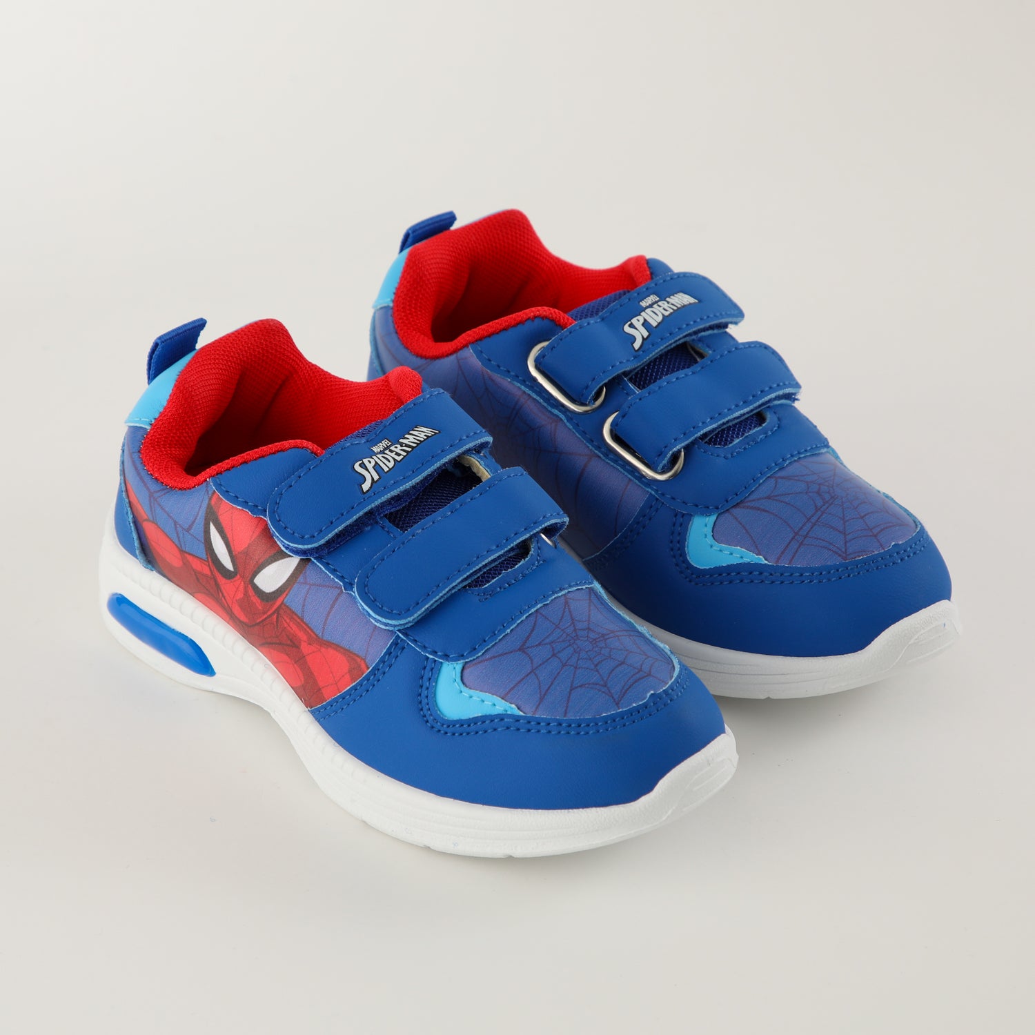Zapatillas Con Luces Niño Cuerpo Spiderman Azul Marvel
