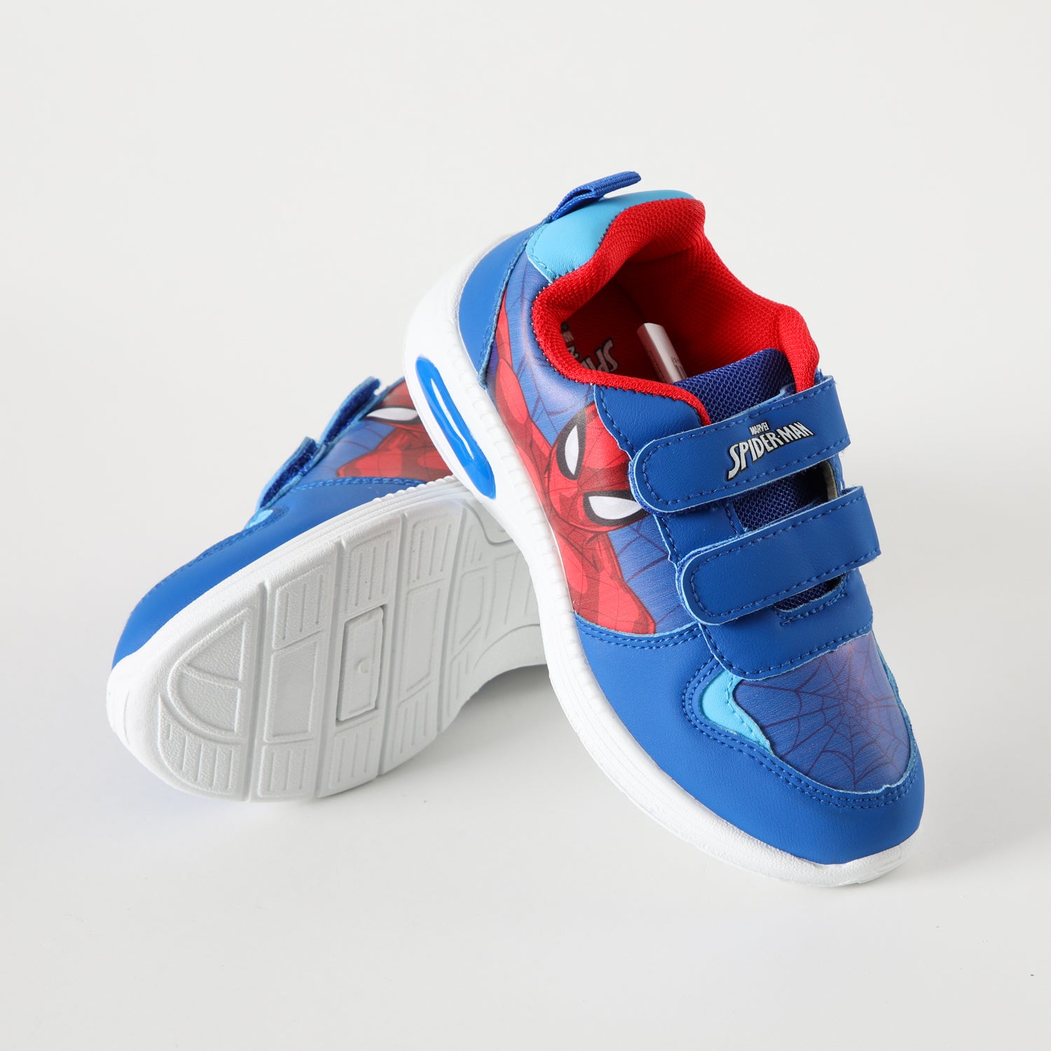 Zapatillas Con Luces Niño Cuerpo Spiderman Azul Marvel