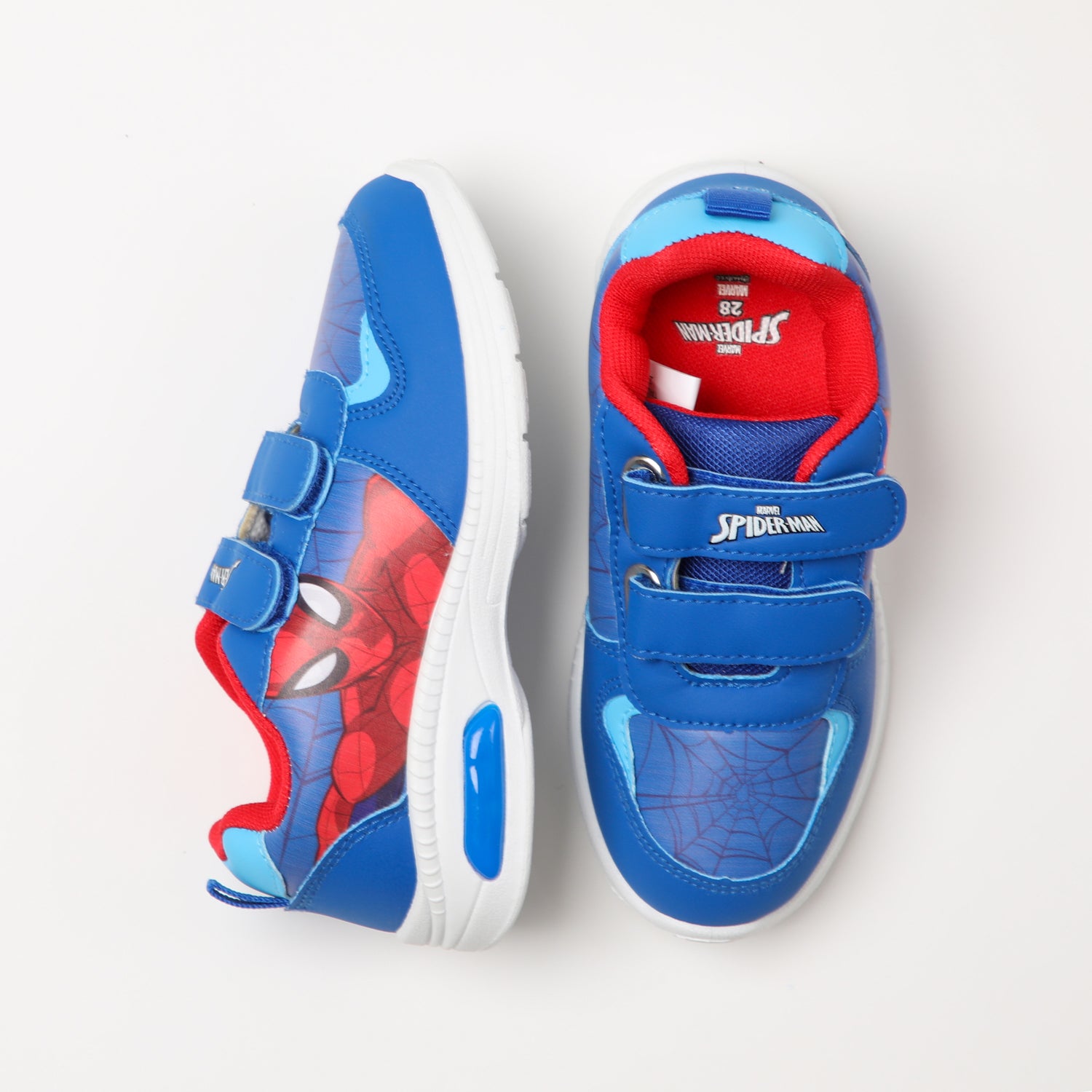 Zapatillas Con Luces Niño Cuerpo Spiderman Azul Marvel