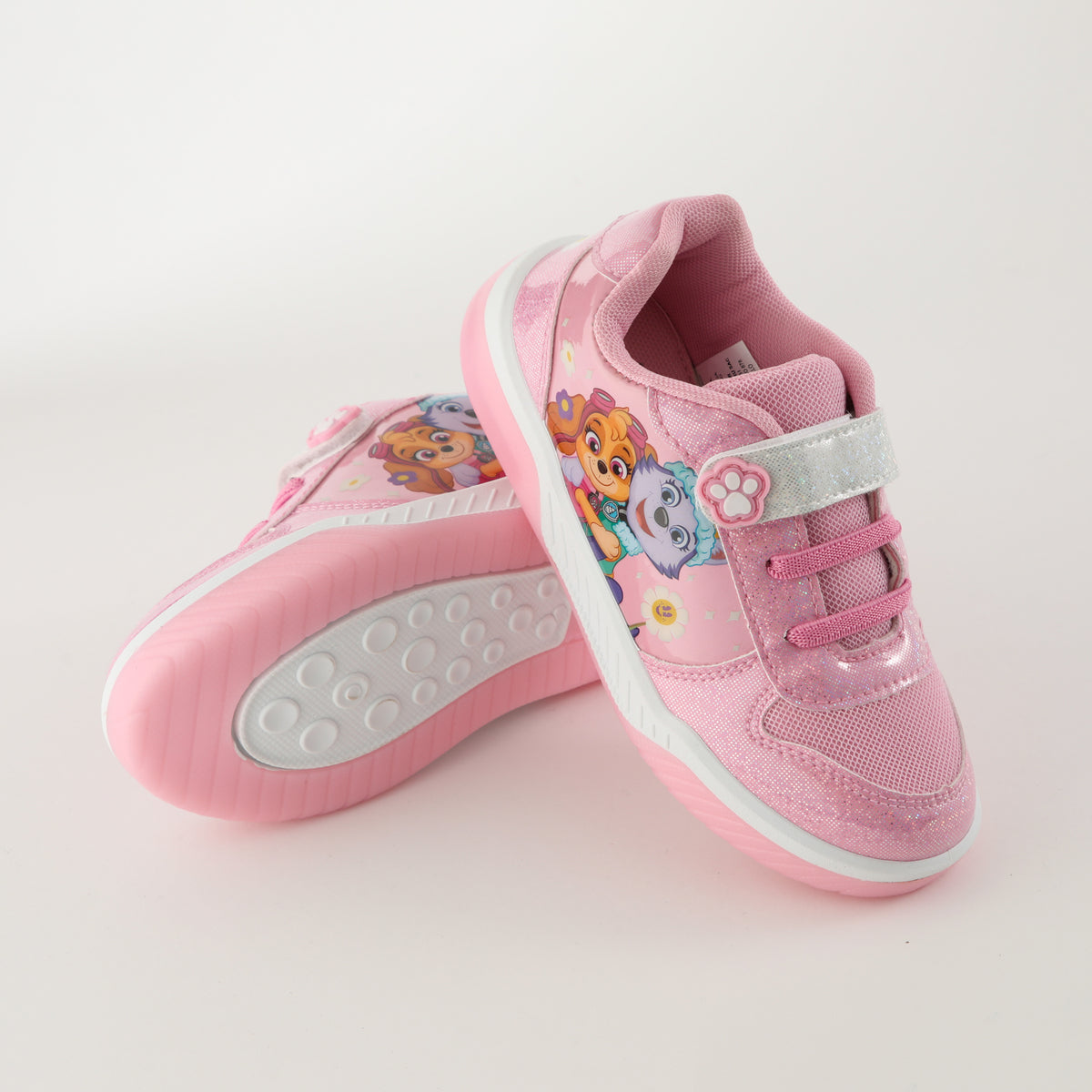 Zapatillas Con Luces Niña Flores Rosado Paw Patrol