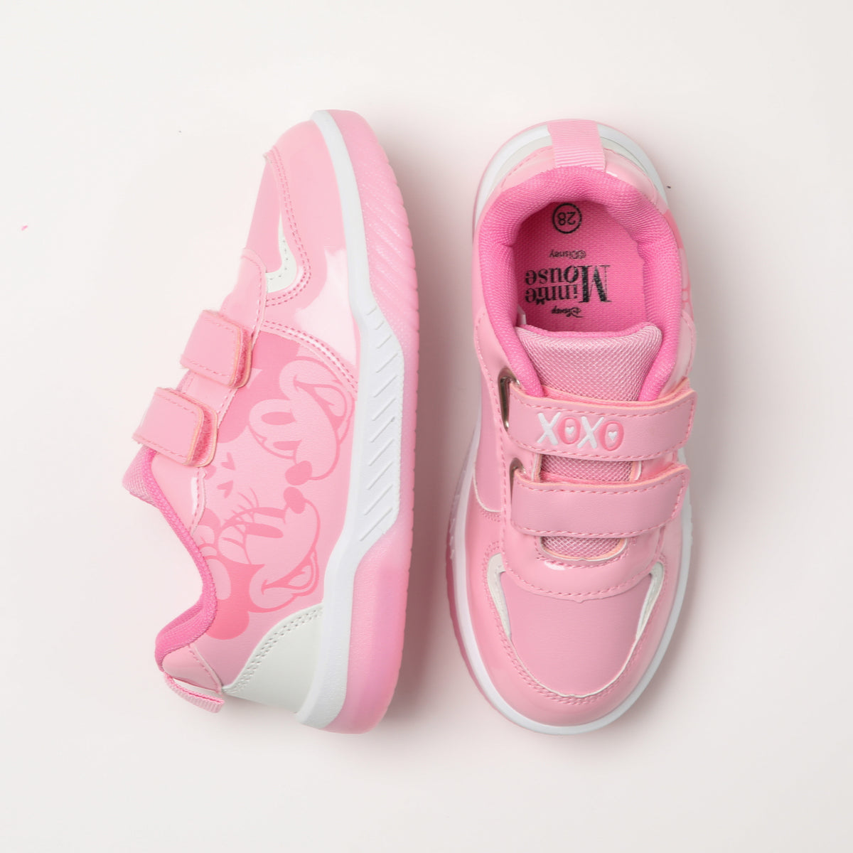 Zapatillas Con Luces Niña Love Minnie Rosado Disney