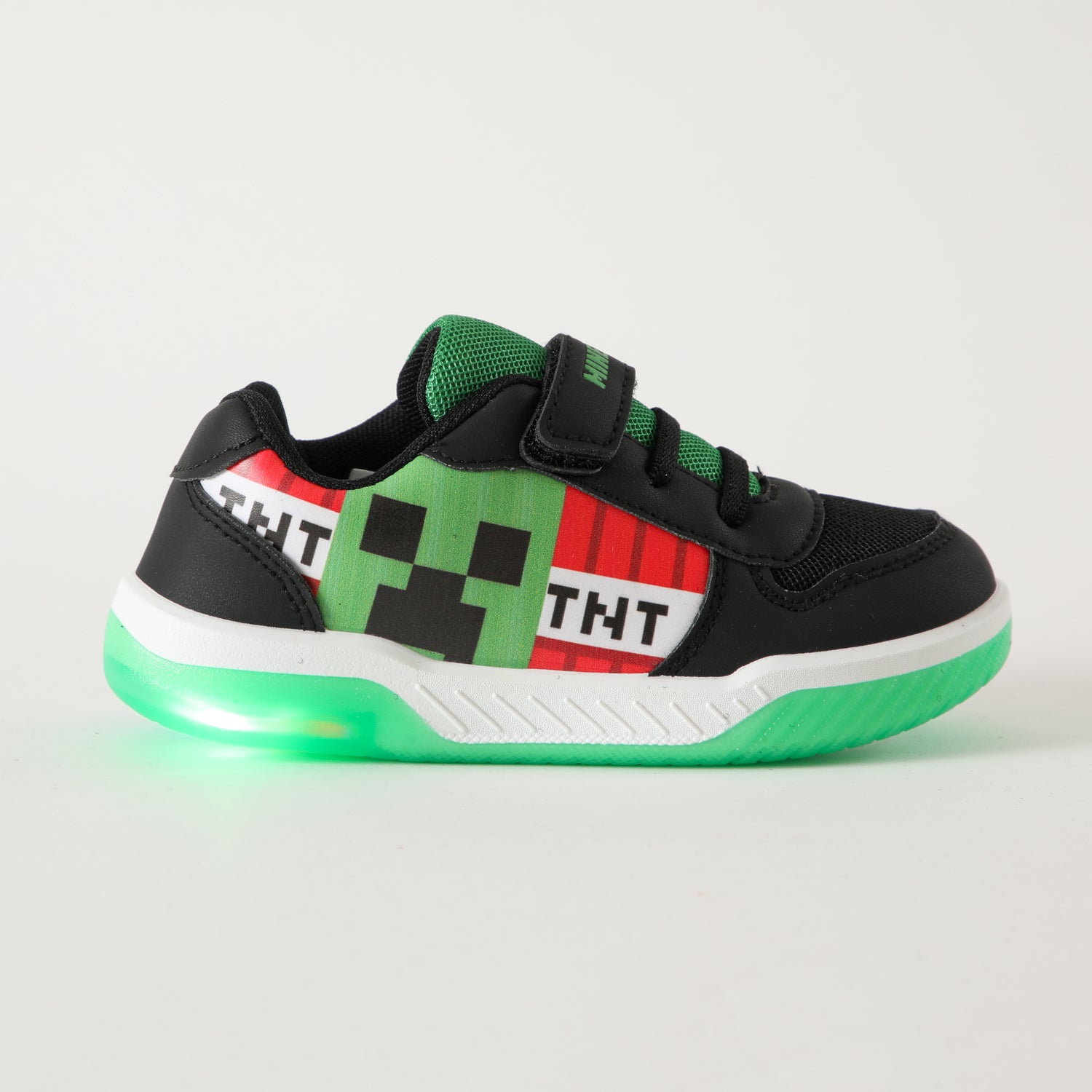 Zapatilla Con Luces Niño Tnt Negro Minecraft