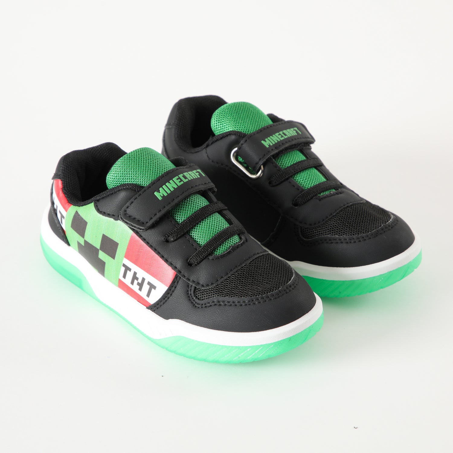 Zapatilla Con Luces Niño Tnt Negro Minecraft