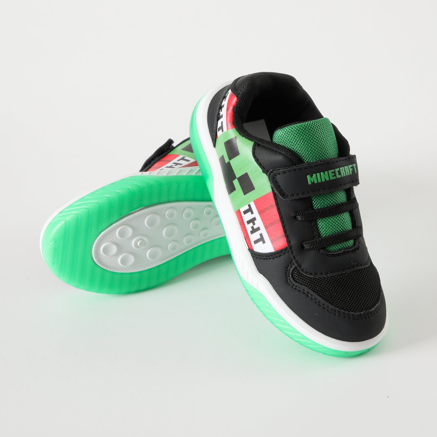 Zapatilla Con Luces Niño Tnt Negro Minecraft