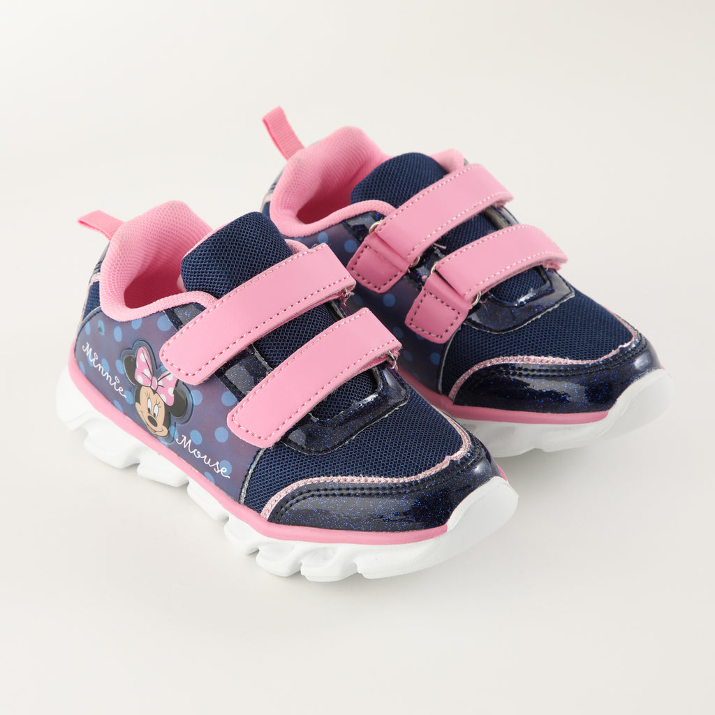 Zapatilla Con Luces Niña Puntos Minnie Azul Disney