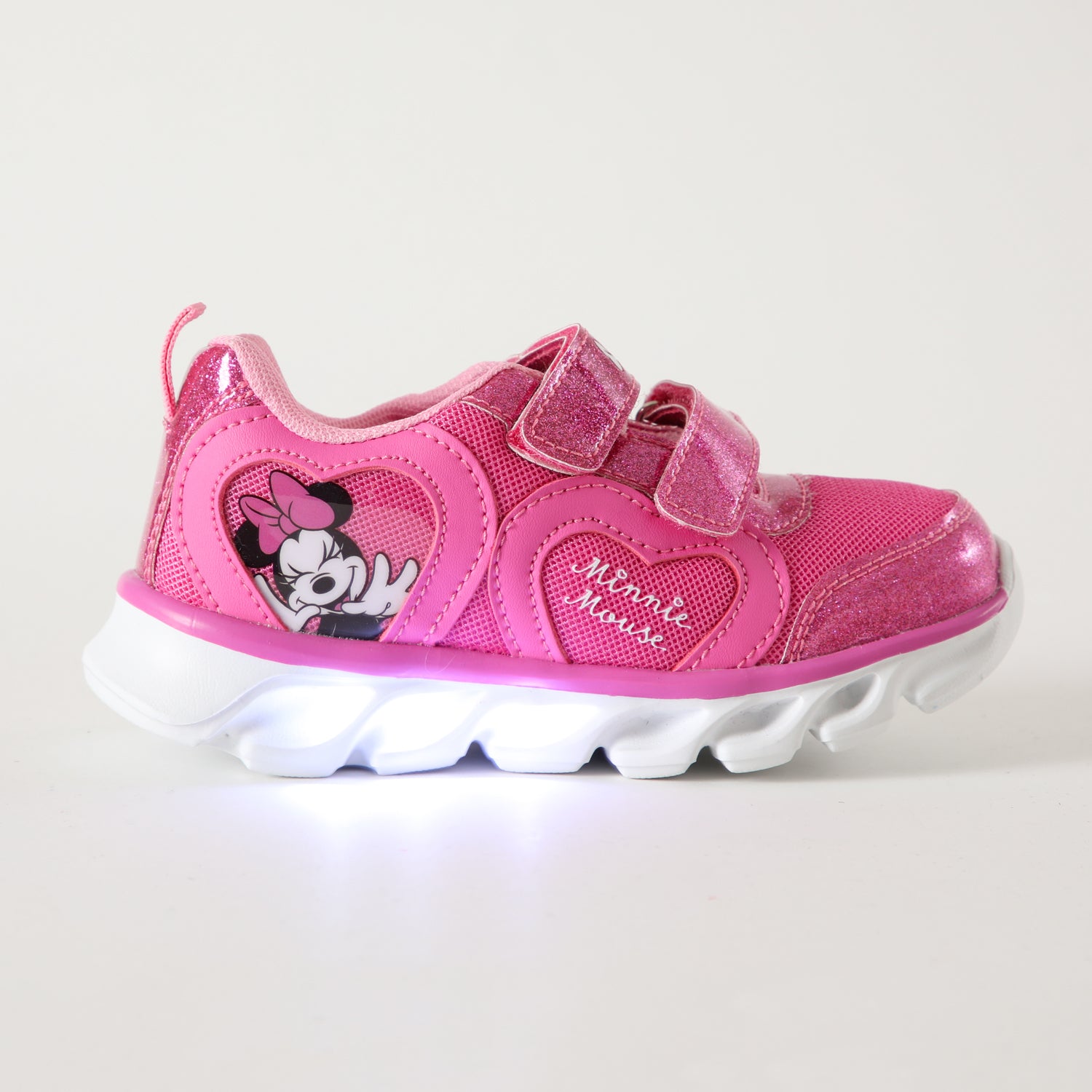 Zapatilla Con Luces Niña Contenta Minnie Rosado Disney