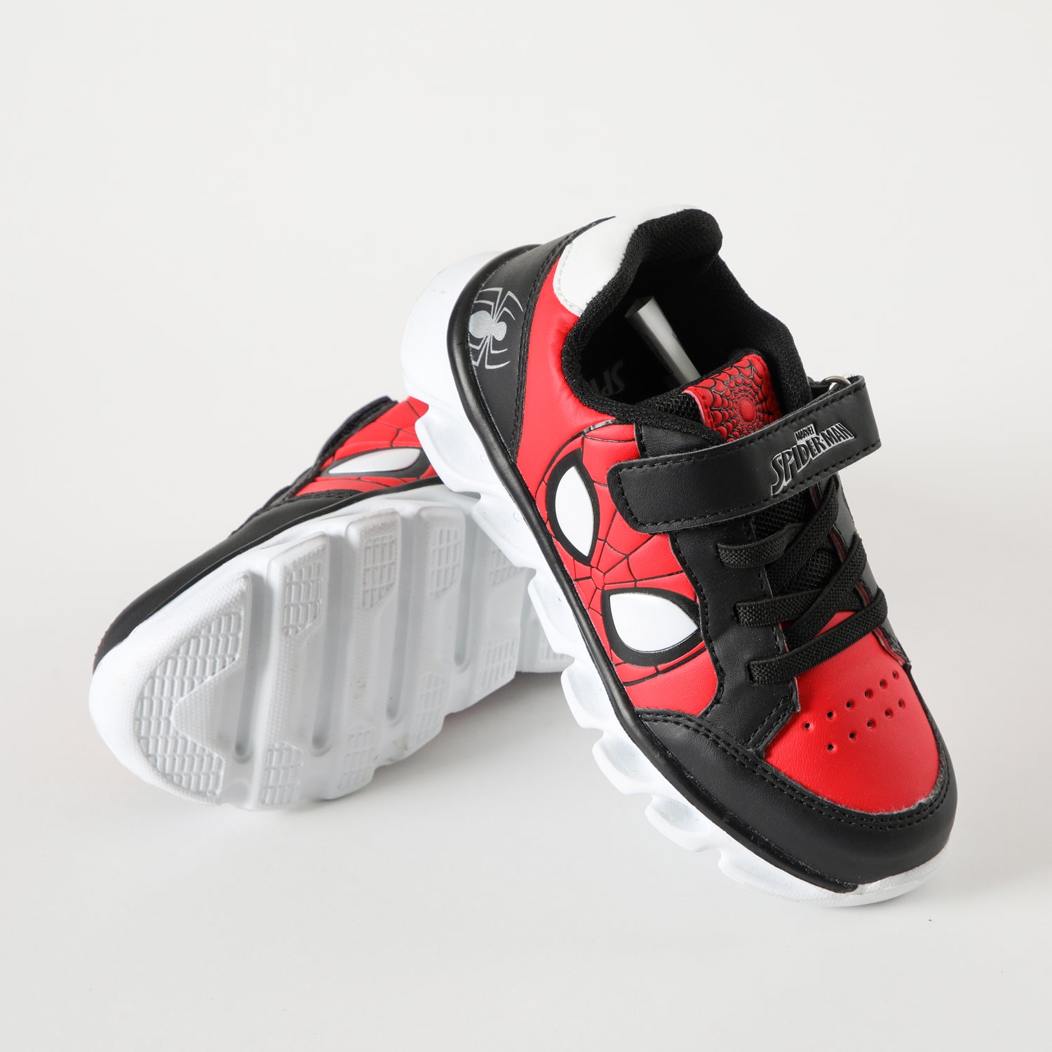 Zapatilla Con Luces Niño Personaje Spiderman Rojo Marvel