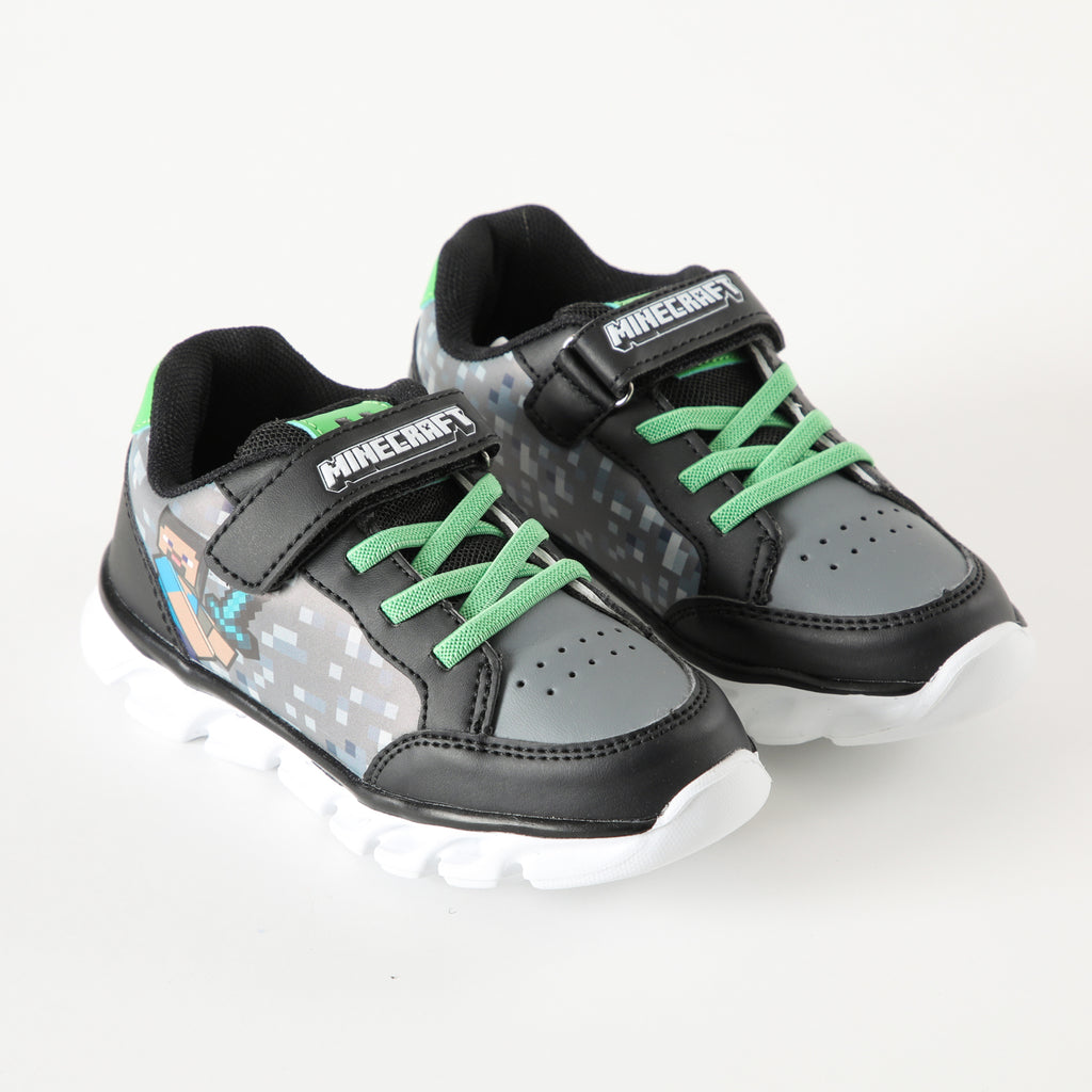Zapatilla Con Luces Niño Espada Negro Minecraft