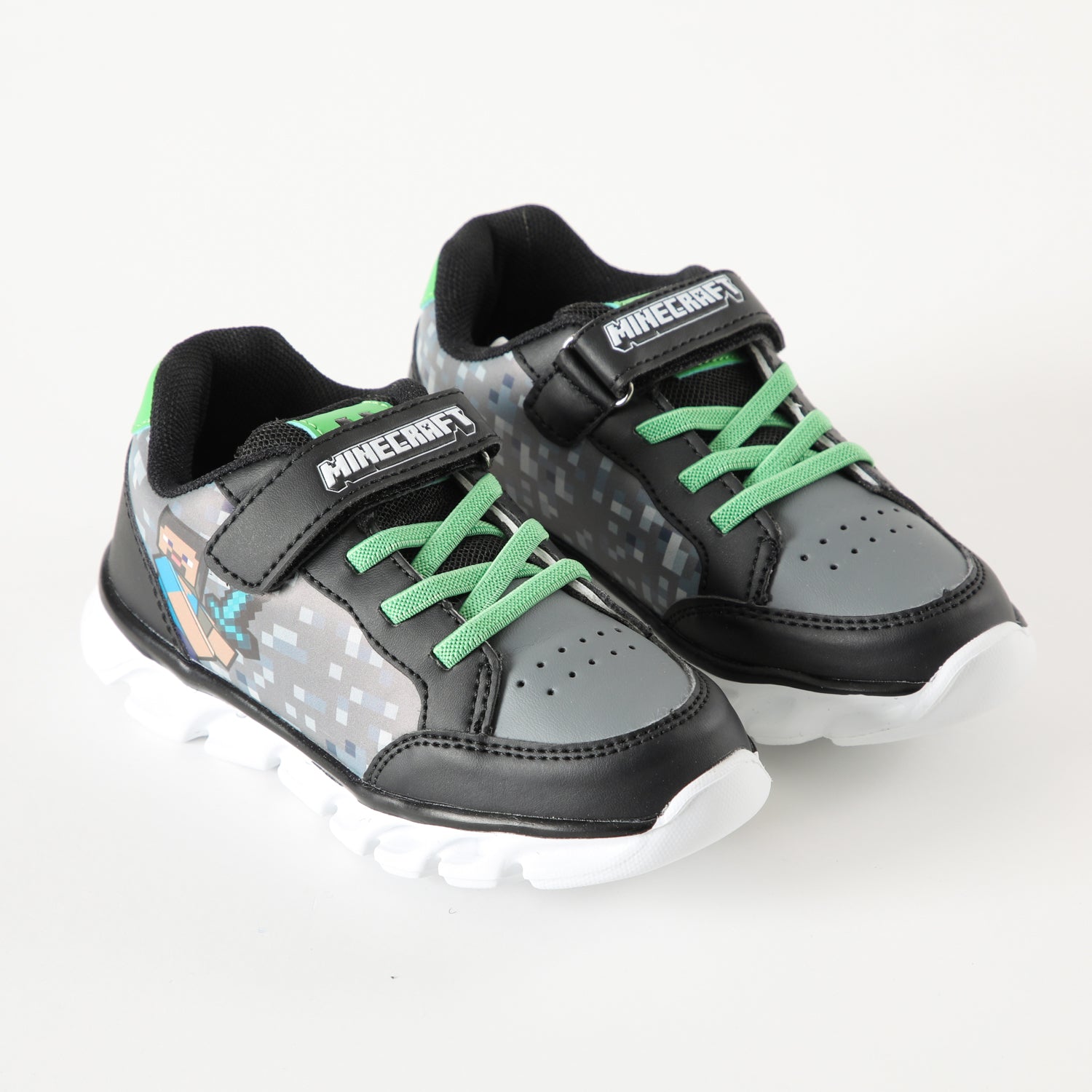 Zapatilla Con Luces Niño Espada Negro Minecraft