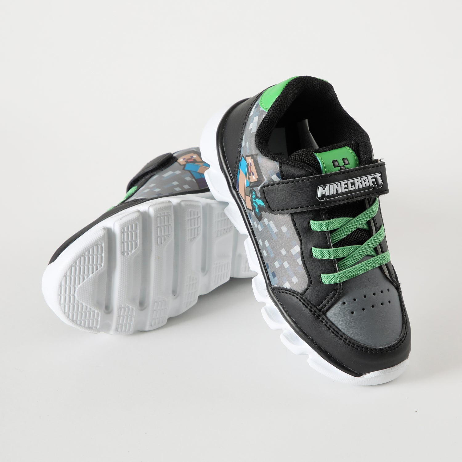 Zapatillas Con Luces Niño Espada Negro Minecraft