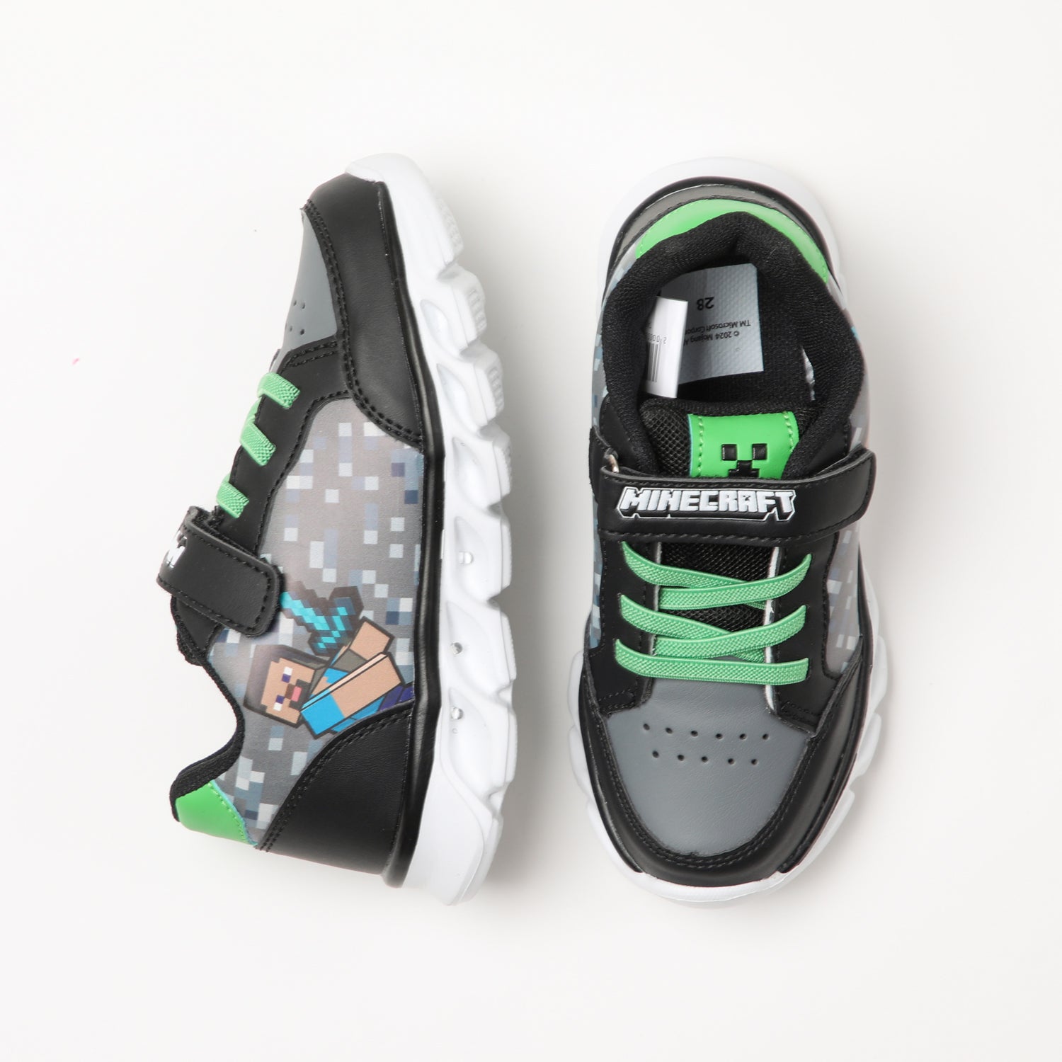 Zapatillas Con Luces Niño Espada Negro Minecraft