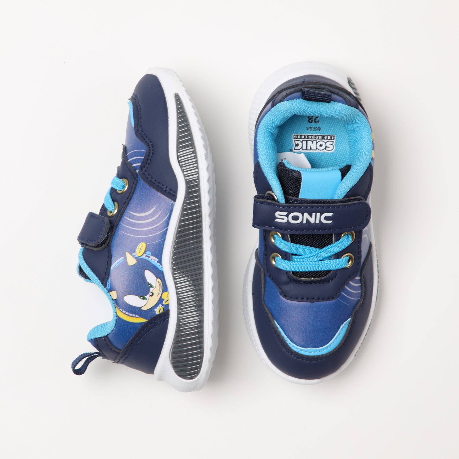 Zapatilla Con Luces Niño Mirando Azul Sonic
