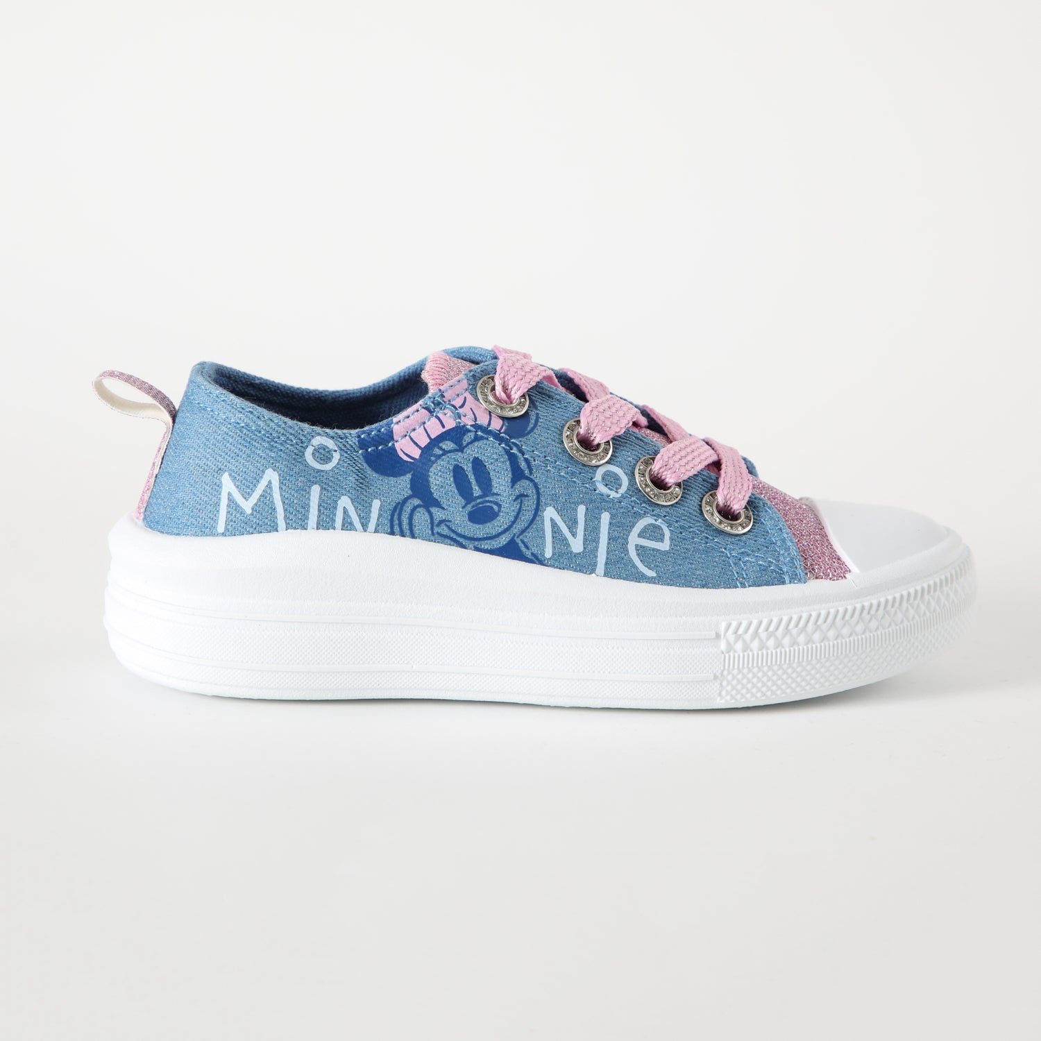 Zapatilla Lona Niña Feliz Minnie Celeste Disney