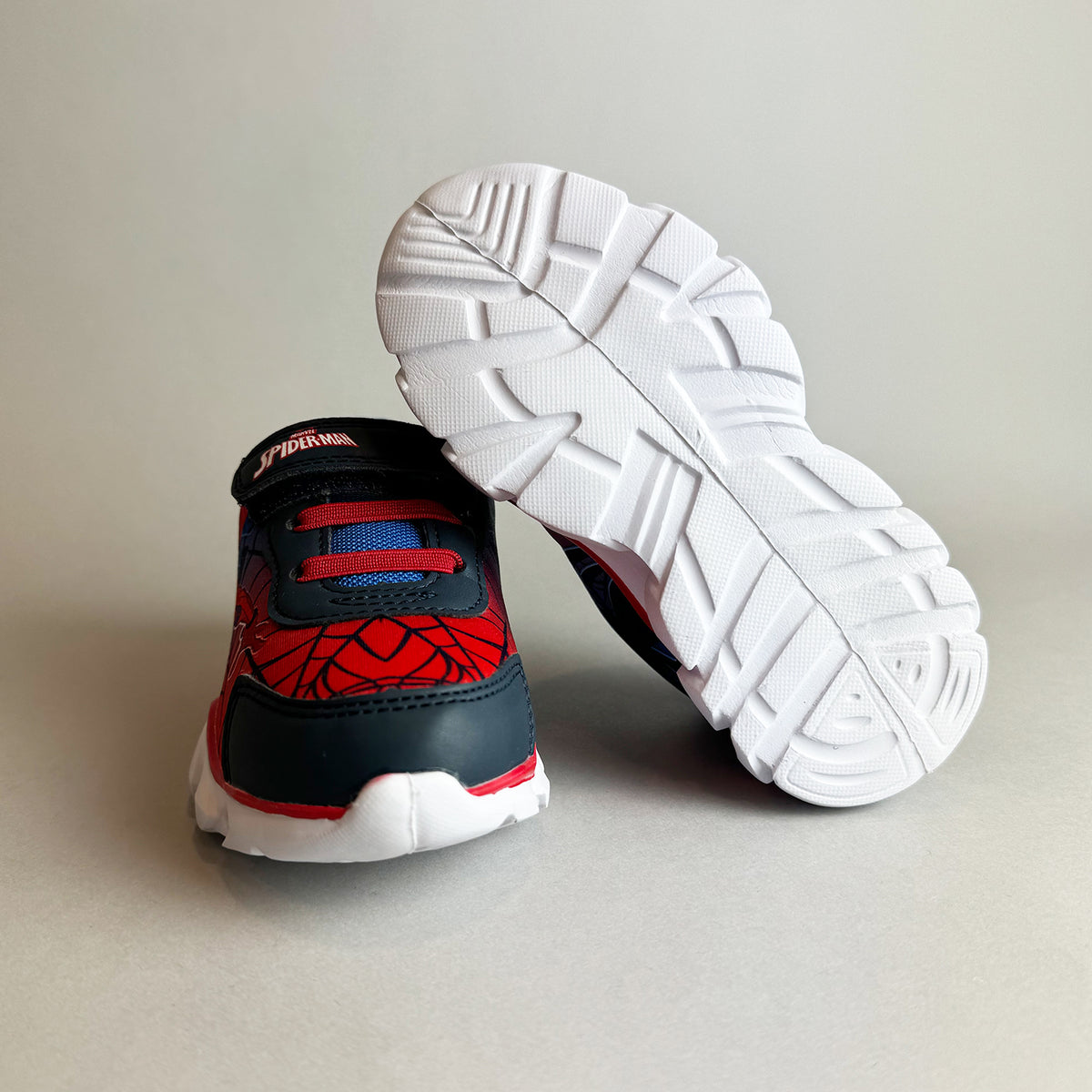 Zapatillas Con Luces Niño I Spiderman Azul Marvel