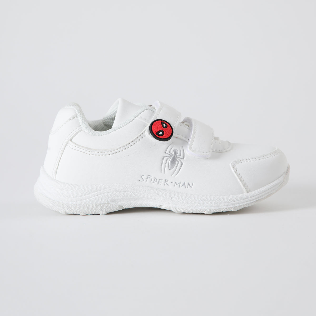 Zapatillas Escolar Niño Spiderman Logo Blanco Marvel