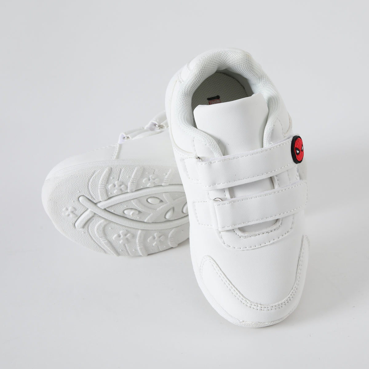Zapatillas Escolar Niño Spiderman Logo Blanco Marvel