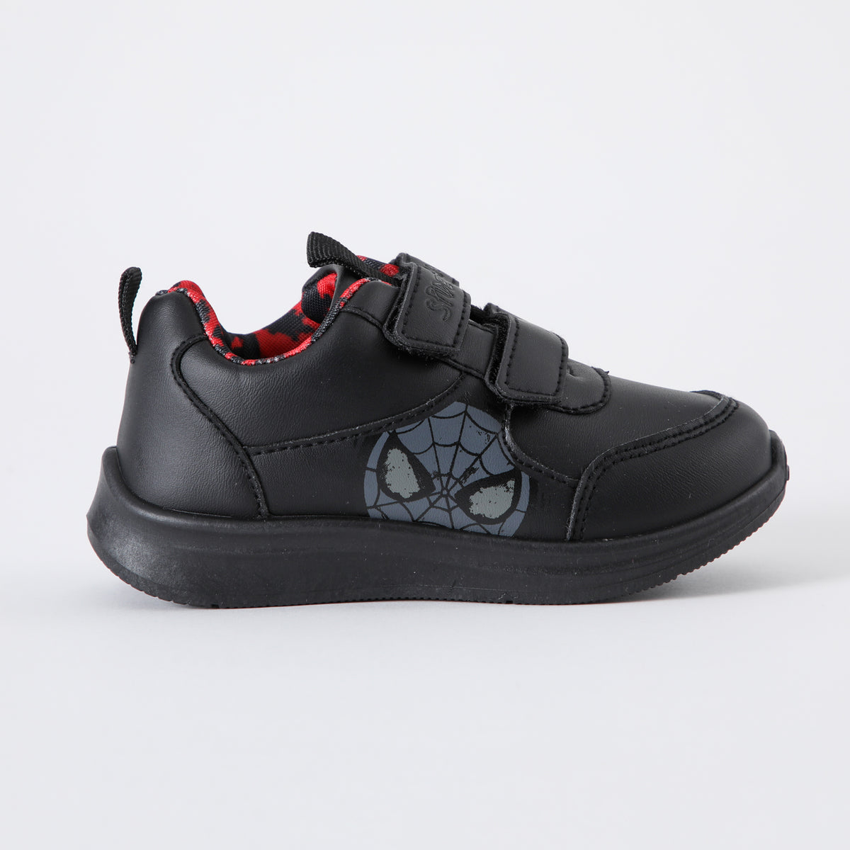 Zapatillas Escolar Niño Spiderman Face Negro Marvel