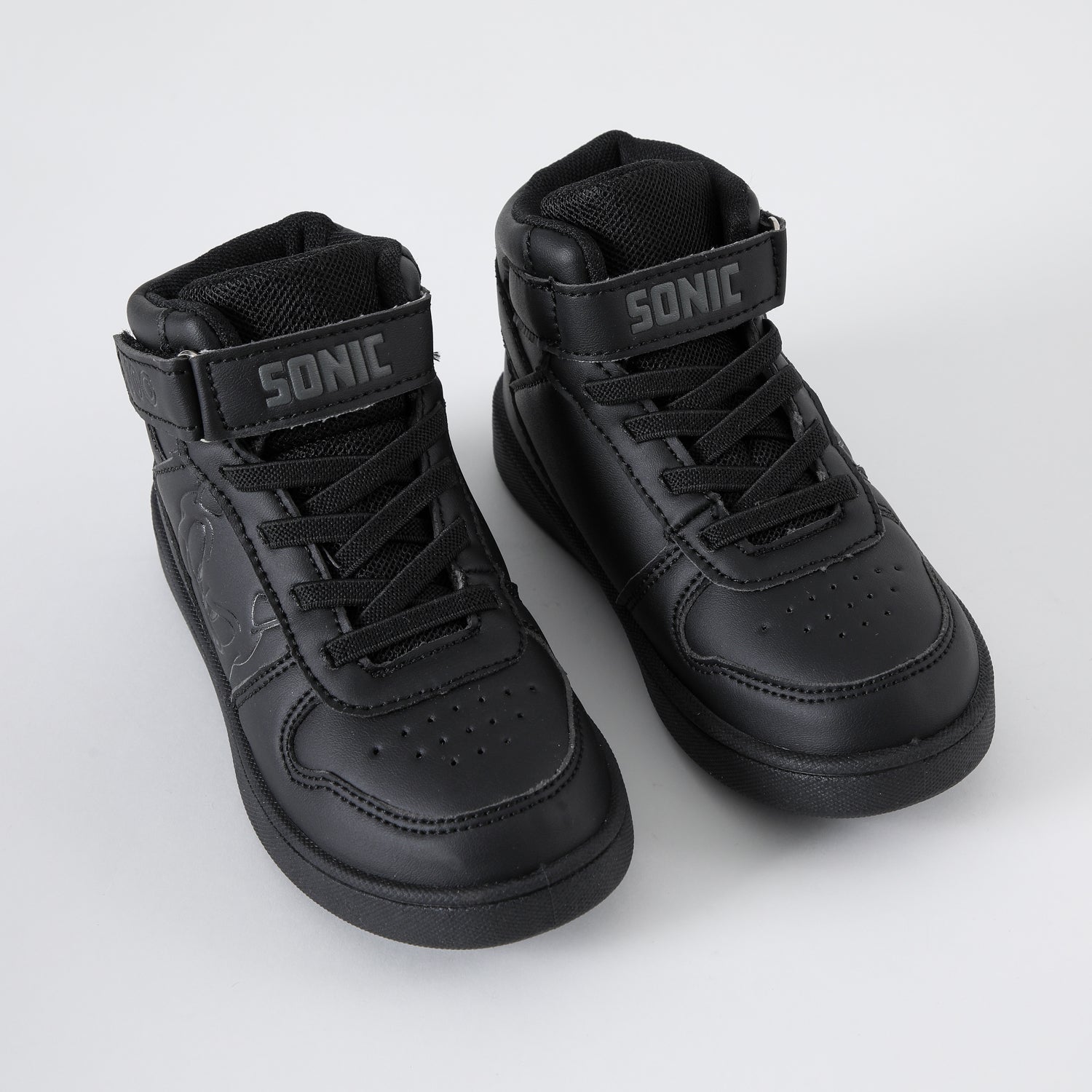 Zapatilla Escolar Niño Caña Negro Sonic