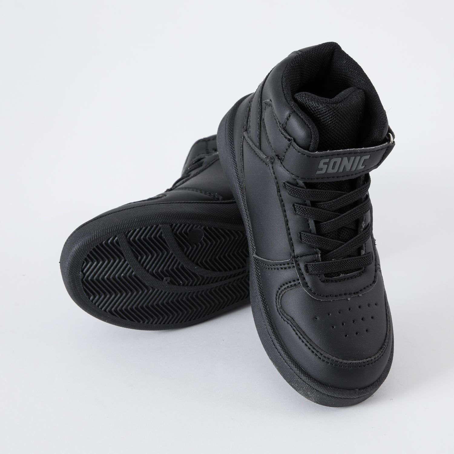 Zapatilla Escolar Niño Caña Negro Sonic