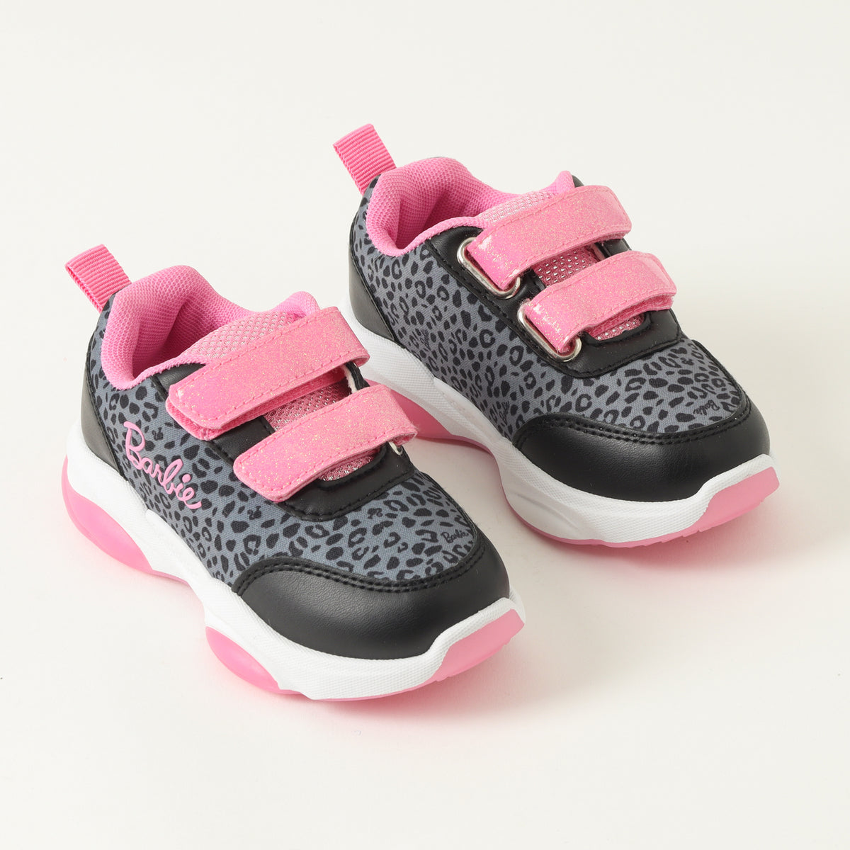 Zapatillas Con Luces Niña Animal Print Negro Barbie